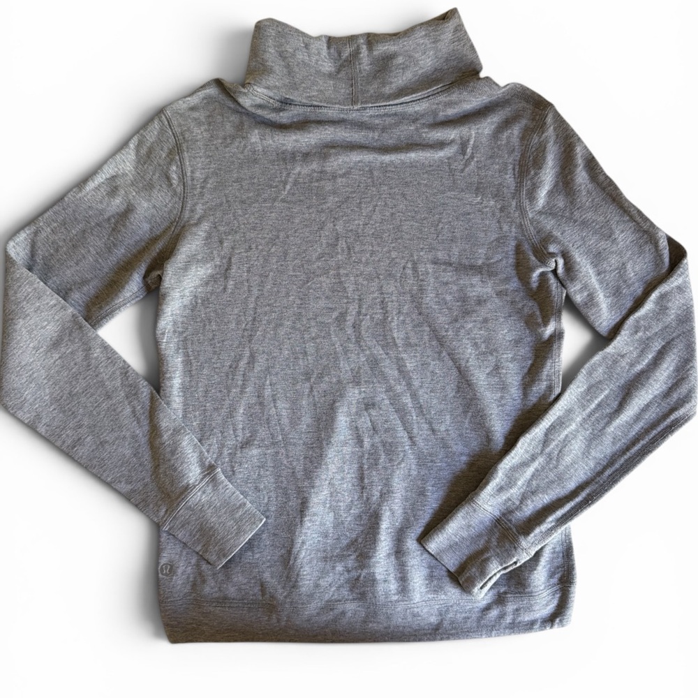 lululemon athletica Grey Turtleneck Long Sleeve Reversible Sweater Athletic Yoga